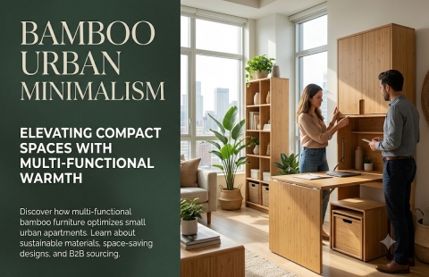Bamboo Urban Minimalism: Elevating Compact Spaces with Multi-Functional Warmth